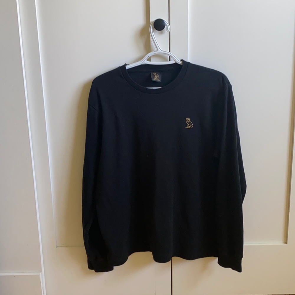 OVO BLACK LONG SLEEVE SHIRT
